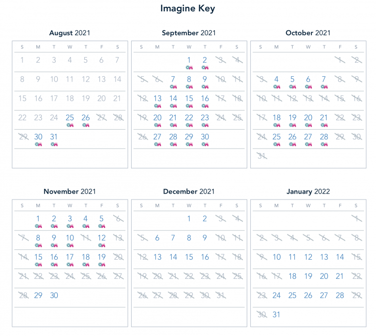 PHOTOS ALL of the Magic Key Blockout Dates for Disneyland Disney by Mark