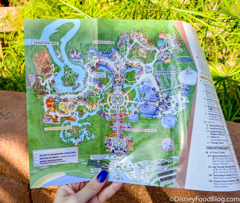2021 Wdw 50th Anniversary Celebration October 1st Magic Kingdom Park Guide Map 2 768x652 