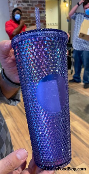 New Disney World 50th Anniversary Celebration Starbucks Blue Studded Tumbler  Cup