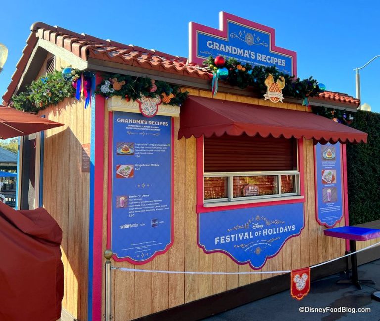 Disneyland Festival of Holidays Booths, Menus, and FOOD PHOTOS the