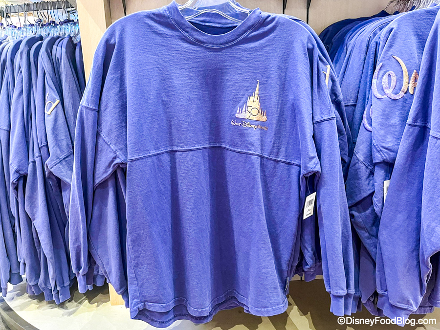 NEW Glittery Purple 50th Anniversary Spirit Jerseys Arrive in Disney World