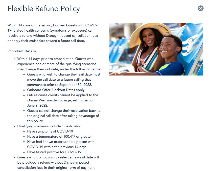 disney cruise deposit refund policy
