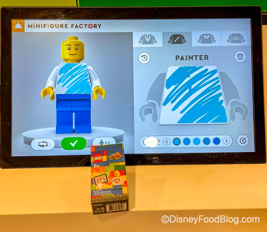 LEGO Minifigure Factory inside The LEGO Store at Disney Springs 