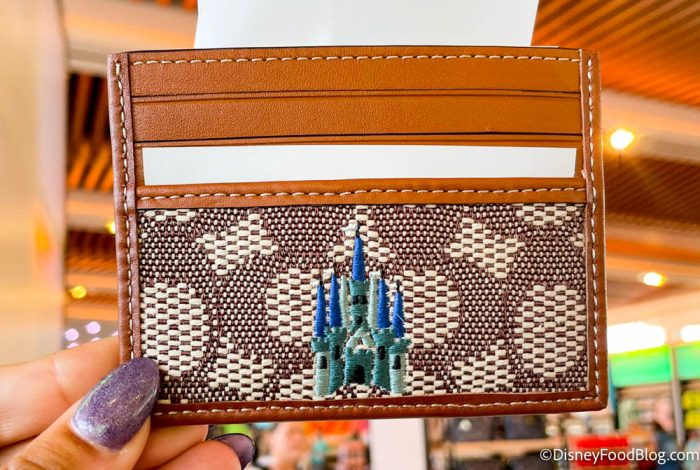 COACH x Disney Round Zip Long Wallet Mickey Mouse Cinderella Castle  Embroidery