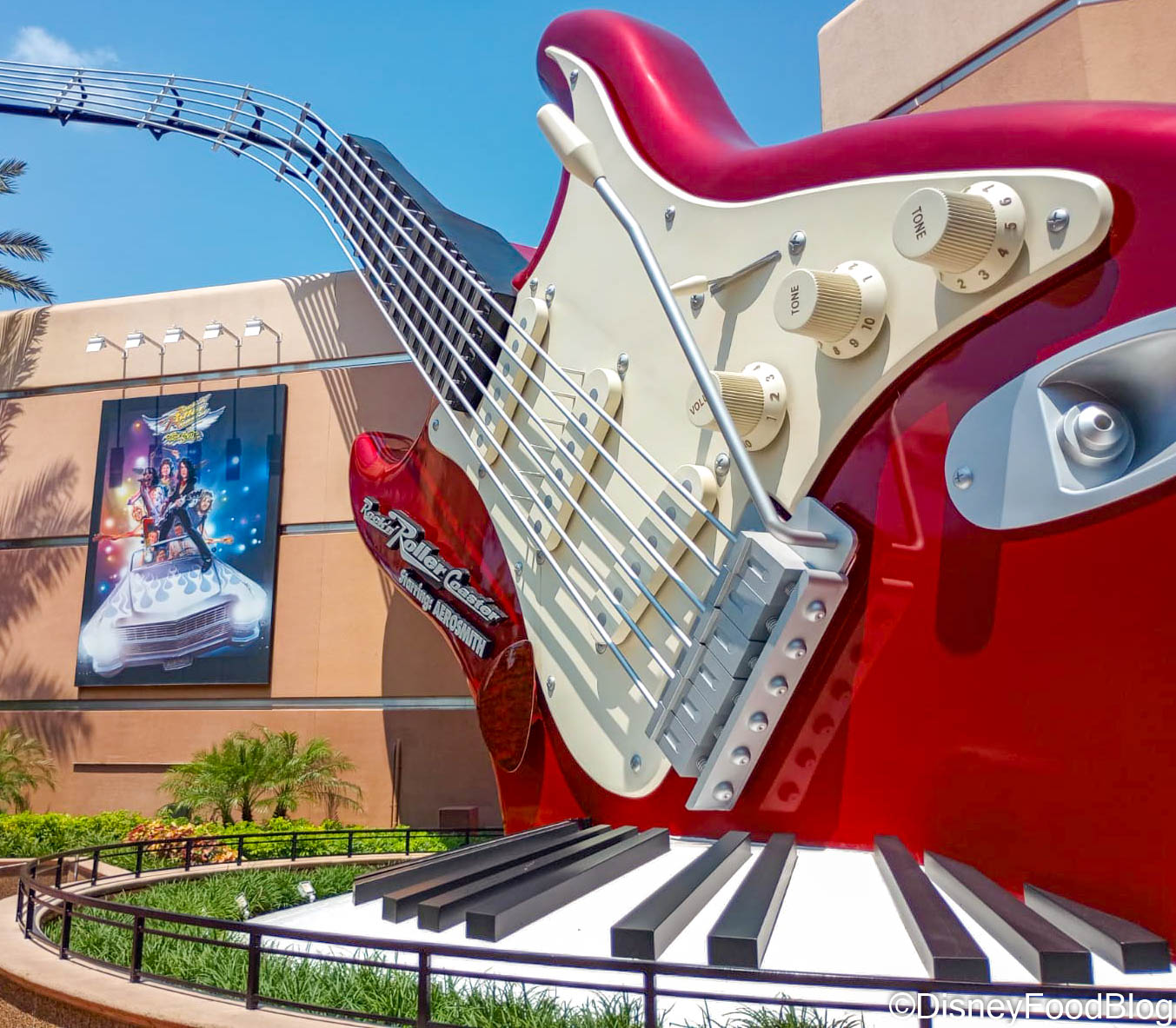 Walt Disney World Cast and Community - Cast Members at Rock 'n' Roller  Coaster Starring Aerosmith are ROCKIN' out today for National Guitar Day!  #FunFact - At 40 feet tall, the larger-than-life