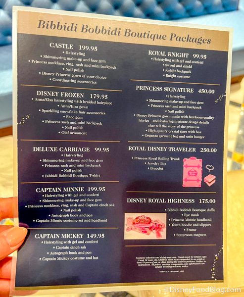 Disney Wish Bibbidi Bobbidi Boutique Packages - The Disney Cruise