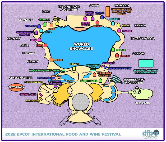 The DFBExclusive 2022 EPCOT Food & Wine Festival MAP Is Here! Disney