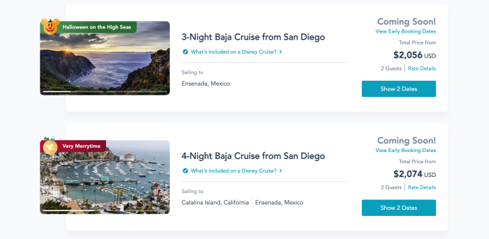 disney cruise 2023 booking dates