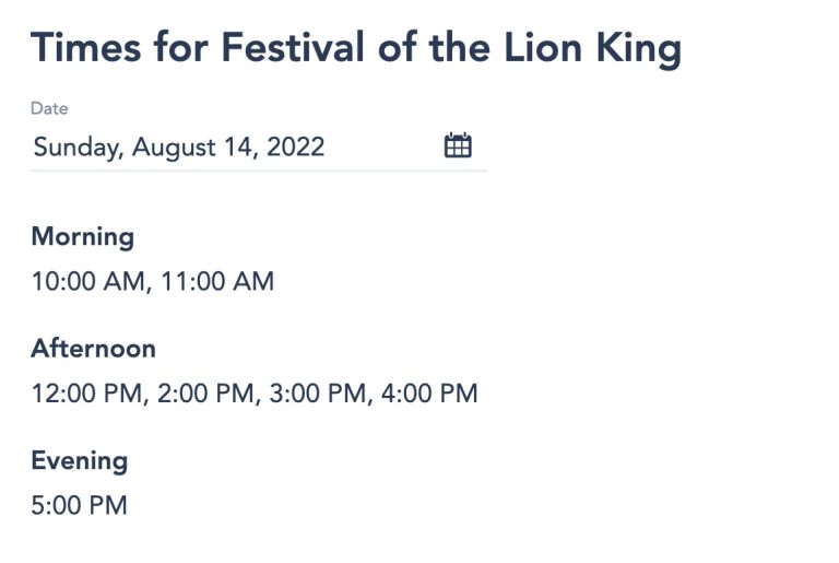 'Festival of the Lion King' Showtimes Are CHANGING in Disney World