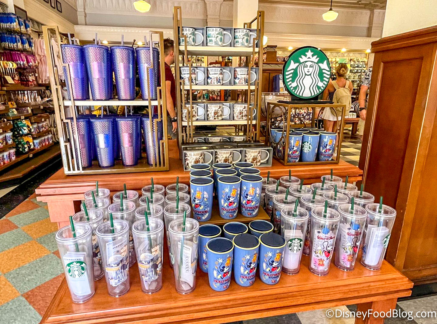 2022 Wdw Dhs Hollywood Studios Starbucks Tumblers Cups Display 1 