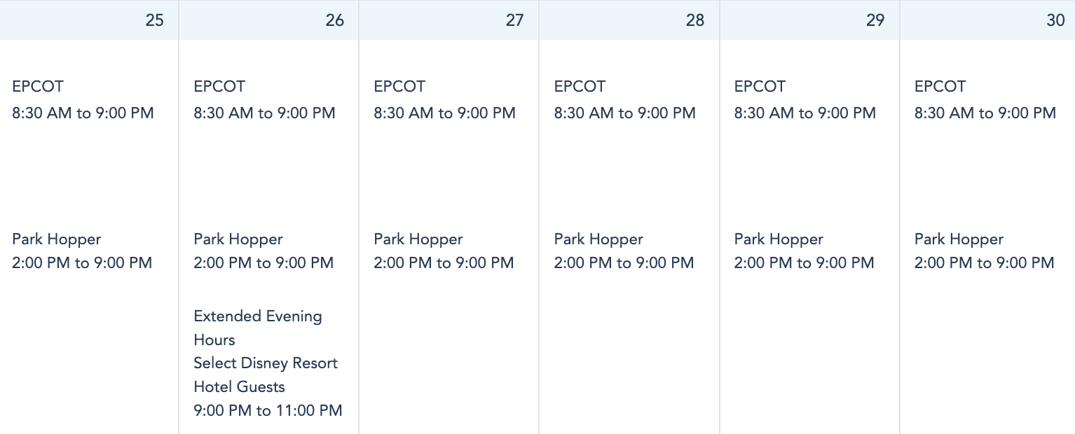 FULL LOOK at Park Pass Reservation Availability Next Week in Disney