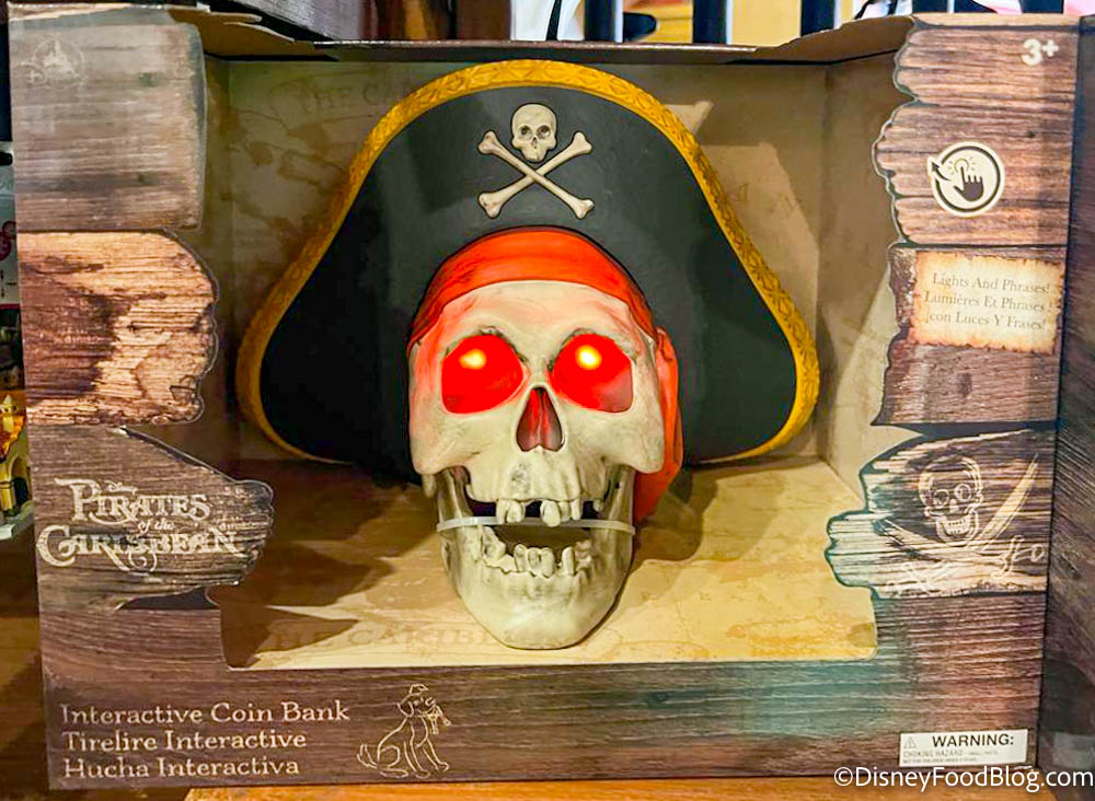 Disney Parks Pirate's League Pirate Skull Medallion Chain