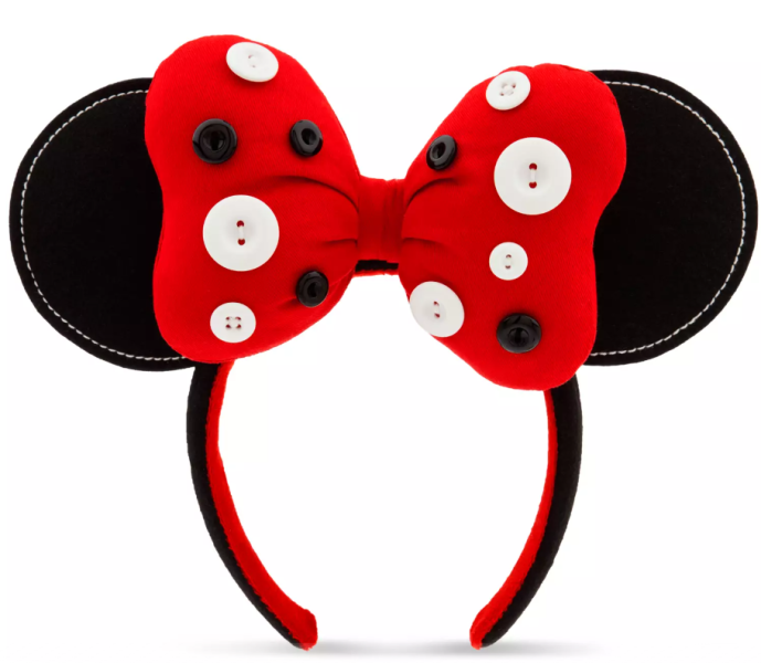 Red and Black Louis V Minnie Ears, Crystal Minnie Ears