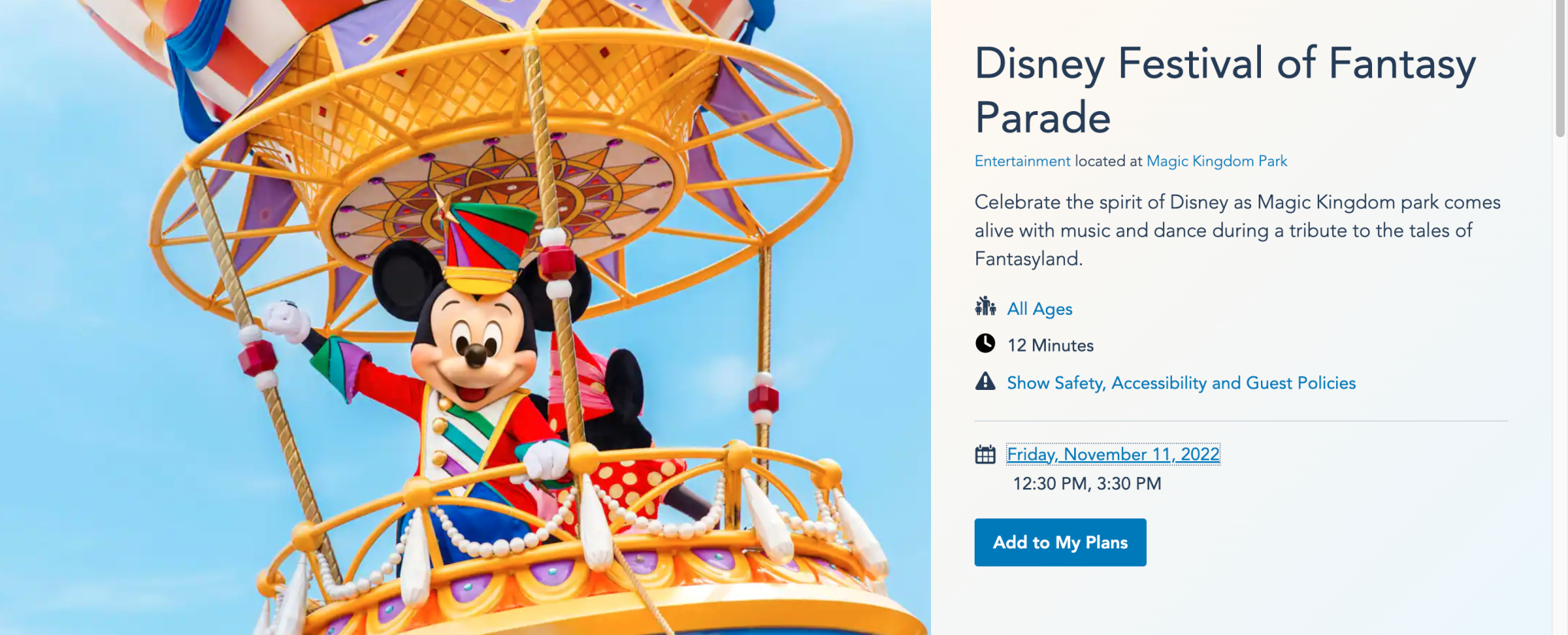 Magic Kingdom Parade Times Are CHANGING in November | the disney food blog