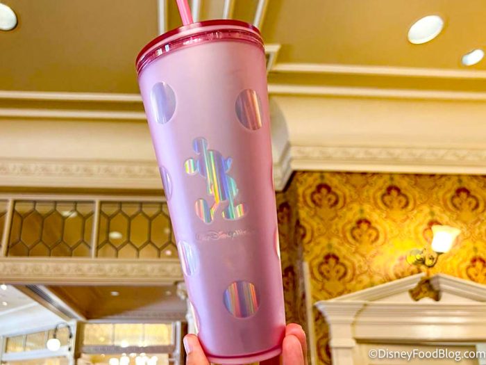 DLR - Starbucks Mickey Disneyland Pink Holographic Polka Dots Cold Cup —  USShoppingSOS