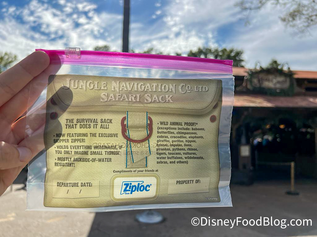 Complimentary 'Safari Sack' Ziploc Bags Now Available at Jungle Cruise in  Magic Kingdom - WDW News Today