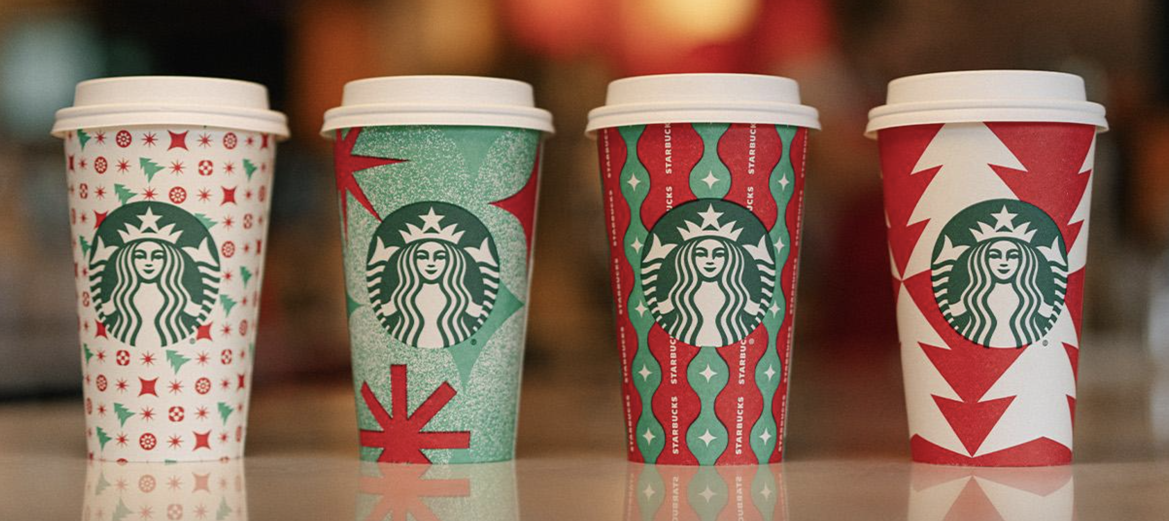 Starbucks Holiday Ceramic Coffee Mugs, Set of 2 seasonal Christmas drink cup