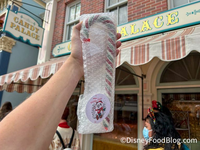 PHOTOS Our Iconic Disneyland Candy Cane Came With a LONG Wait! the