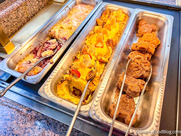 Why You Definitely Should Buy The Disney Dining Plan In 2024 The   2022 Wdw Mk Magic Kingdom The Crystal Palace Buffet Breakfast Blackberry Streusel Coffee Cake Breakfast Lasagna Churro Waffles 12 768x576 