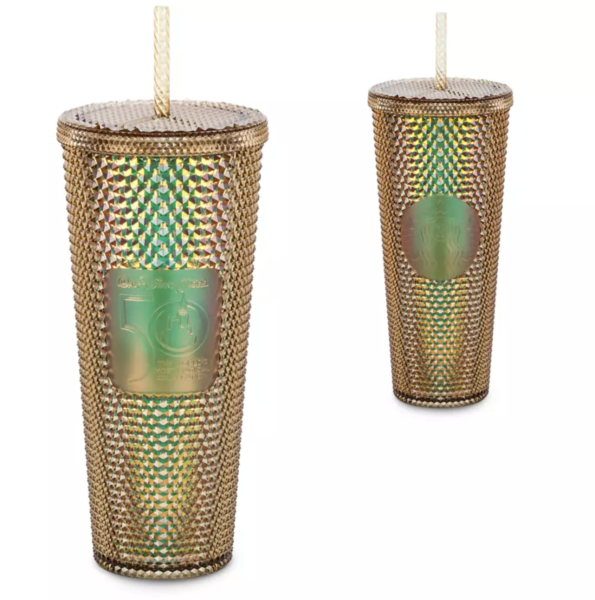 https://www.disneyfoodblog.com/wp-content/uploads/2023/01/Walt-Disney-World-50th-Anniversary-Geometric-Starbucks-Tumbler-with-Straw-%E2%80%93-Gold-grand-finale-final-50th-collection-595x600.png