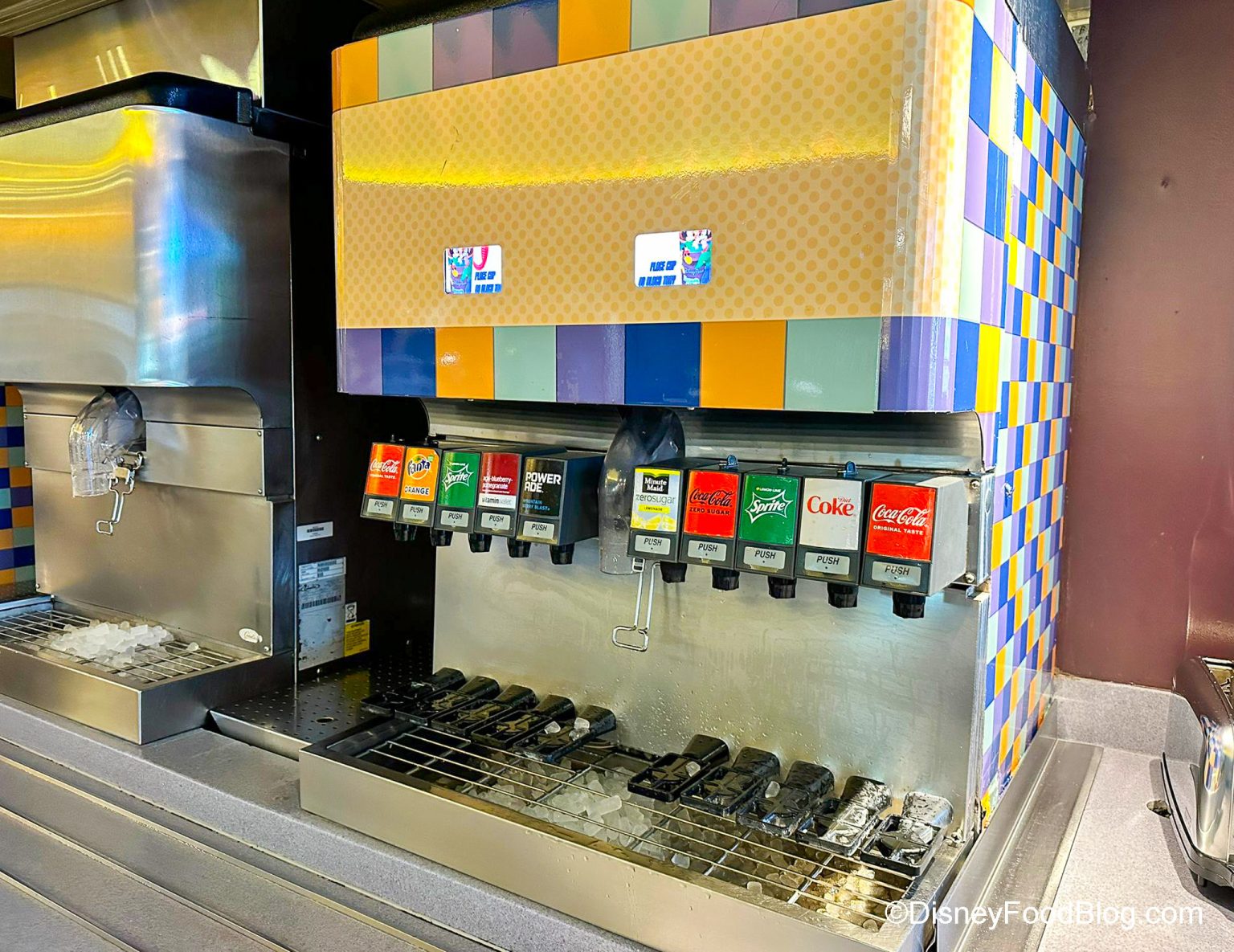 Is The Disney Dining Plan Worth It In 2024 The Disney Food Blog   2023 Wdw Pop Century Resort Everything Pop Refillable Mugs Soda Machine 1536x1185 