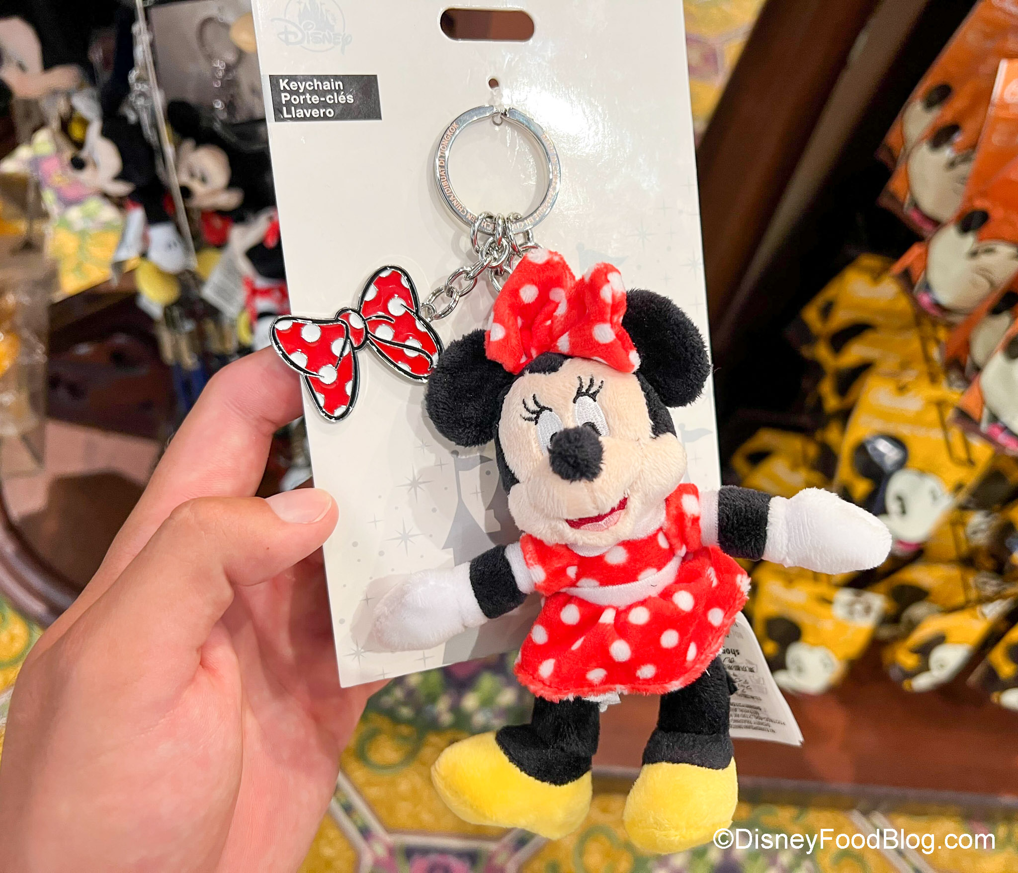 Disney Parks Minnie Mouse Popcorn Bucket Keychain