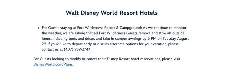 NEWS: Disney World Updates Cancelation Fees Ahead Of Hurricane Idalia ...