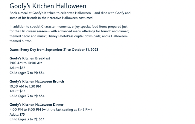 A NEW Halloween Dining Experience Is Coming To Goofy S Kitchen   Goofys Kitchen Halloween 768x487 