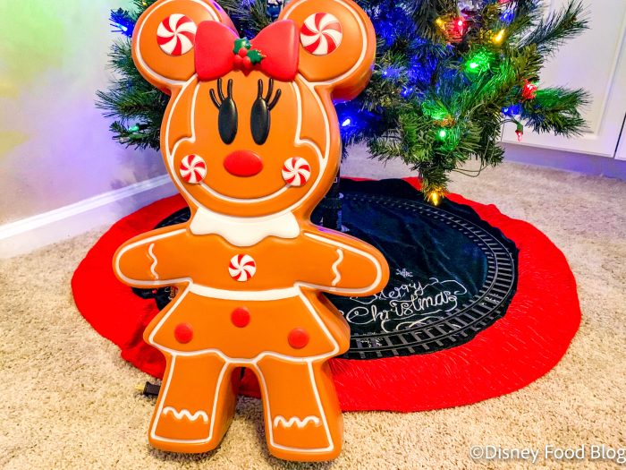 I found the perfect spot for these Minnie and Mickey gingerbread blow molds  on top of our kitchen cabinets 🎄❤️ @walmart #christmas…
