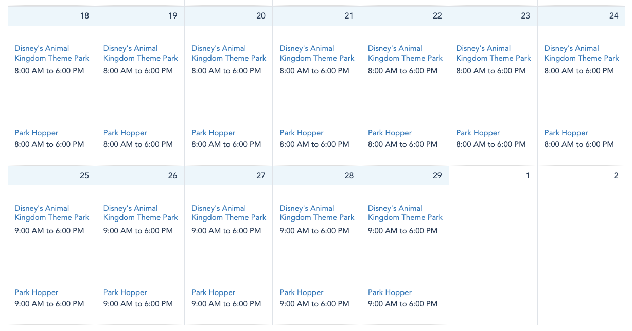 Full List of Disney World Park Hours for February 2024 Disney by Mark