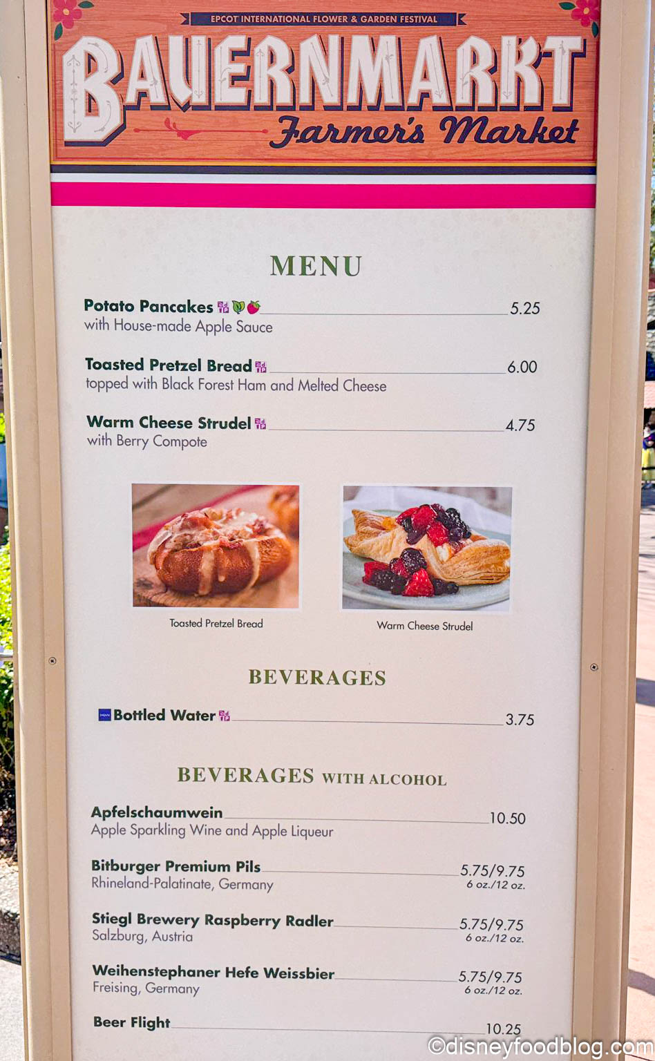 2024 EPCOT Flower and Garden Festival Booth Menus and Food Photos