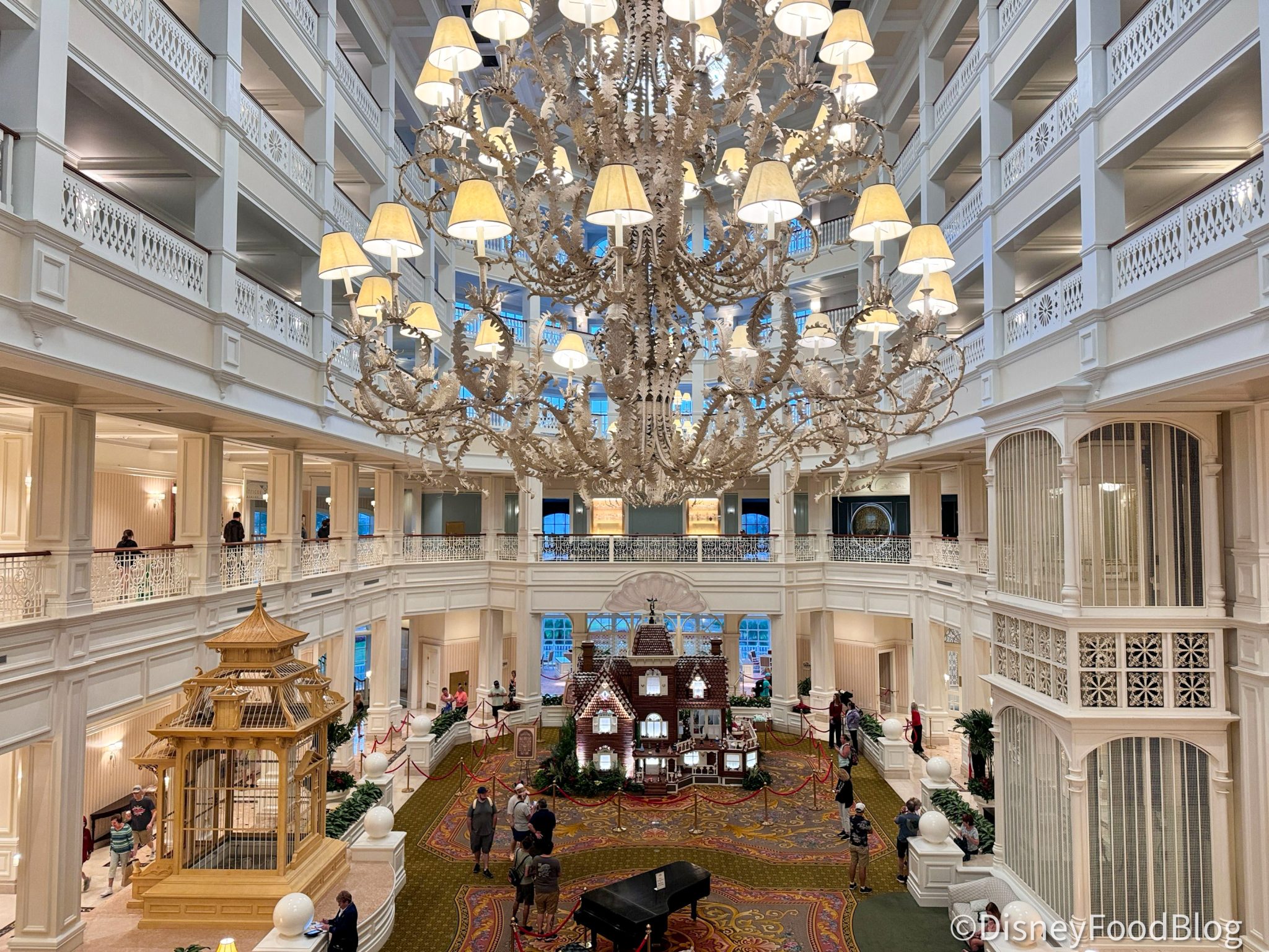 2024 Grand Floridian lobby gingerbread house the disney food blog